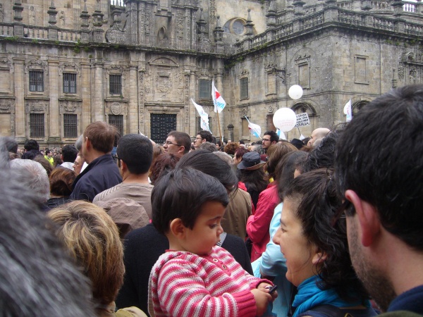 A manifestación, na Quintana